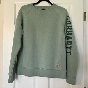 Carhartt relaxed fit midweight graphic crewneck sweatshirt sz M seafoam